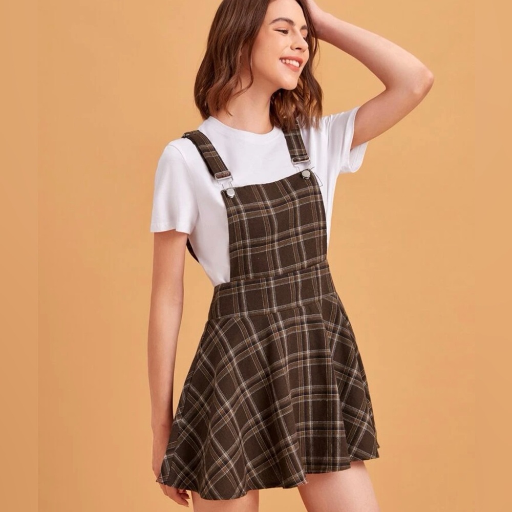 plaid cottagecore dress